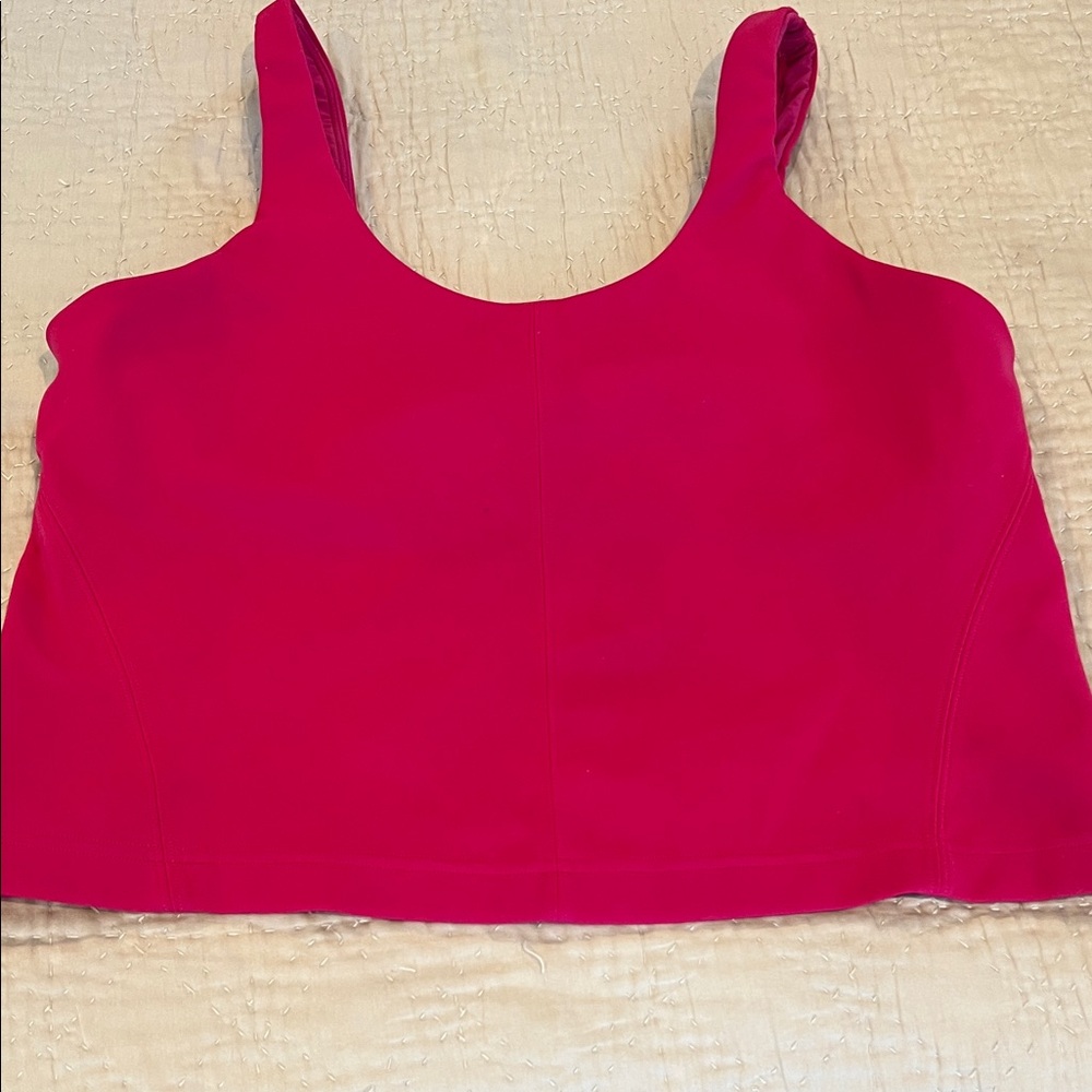 EUC Lululemon athletica Fuchsia Crop Top.